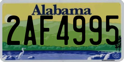 AL license plate 2AF4995