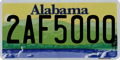 AL license plate 2AF5000