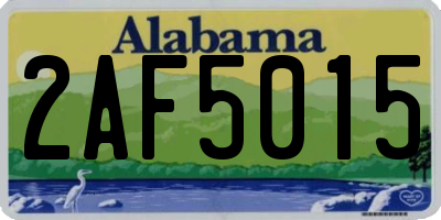 AL license plate 2AF5015