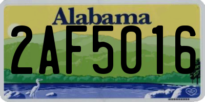 AL license plate 2AF5016