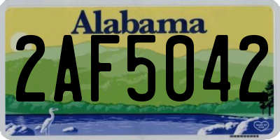 AL license plate 2AF5042