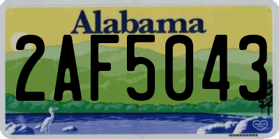 AL license plate 2AF5043