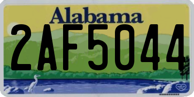 AL license plate 2AF5044