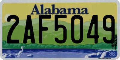 AL license plate 2AF5049
