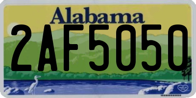 AL license plate 2AF5050