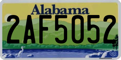 AL license plate 2AF5052