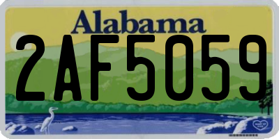 AL license plate 2AF5059
