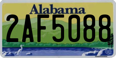 AL license plate 2AF5088