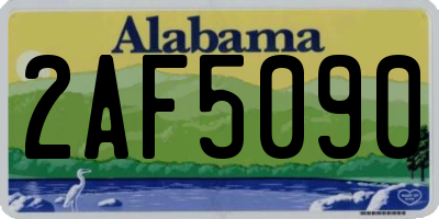 AL license plate 2AF5090