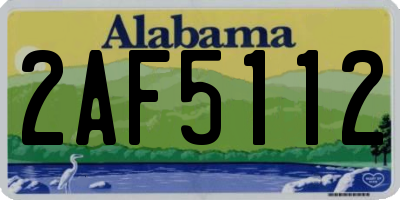 AL license plate 2AF5112