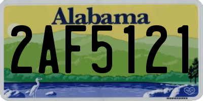 AL license plate 2AF5121