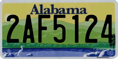 AL license plate 2AF5124