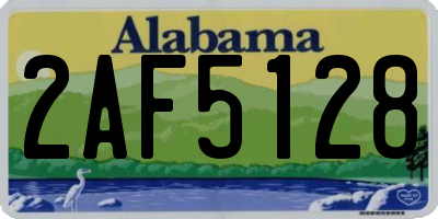 AL license plate 2AF5128