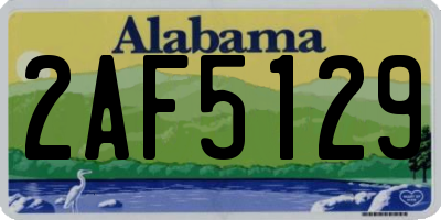 AL license plate 2AF5129