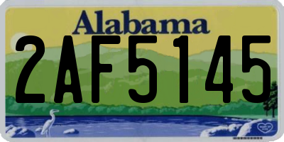 AL license plate 2AF5145