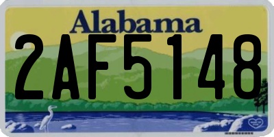 AL license plate 2AF5148