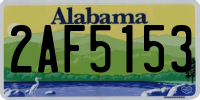 AL license plate 2AF5153