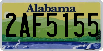 AL license plate 2AF5155