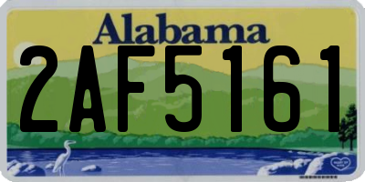 AL license plate 2AF5161