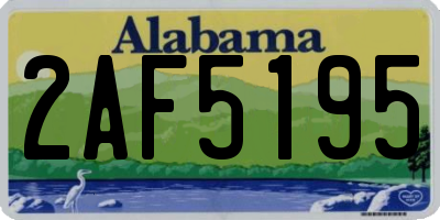AL license plate 2AF5195