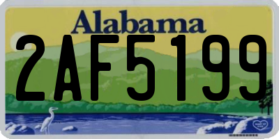 AL license plate 2AF5199