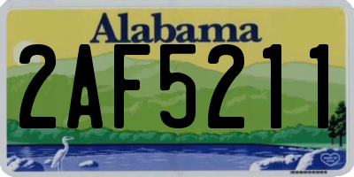 AL license plate 2AF5211