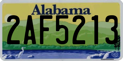 AL license plate 2AF5213