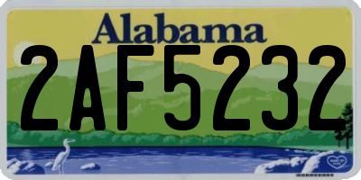 AL license plate 2AF5232
