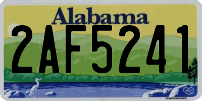 AL license plate 2AF5241