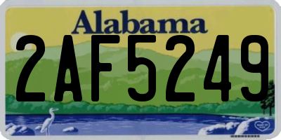 AL license plate 2AF5249