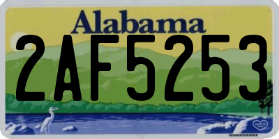 AL license plate 2AF5253