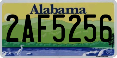 AL license plate 2AF5256