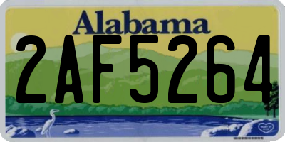 AL license plate 2AF5264