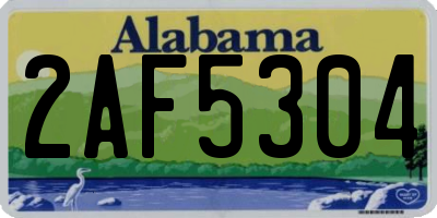 AL license plate 2AF5304