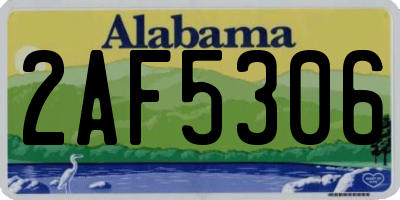 AL license plate 2AF5306