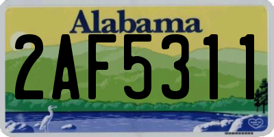 AL license plate 2AF5311