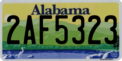 AL license plate 2AF5323