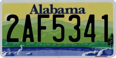 AL license plate 2AF5341