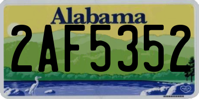 AL license plate 2AF5352