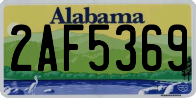 AL license plate 2AF5369