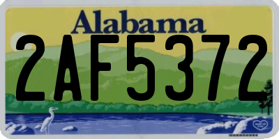 AL license plate 2AF5372