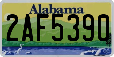 AL license plate 2AF5390