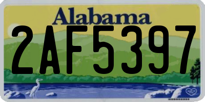 AL license plate 2AF5397