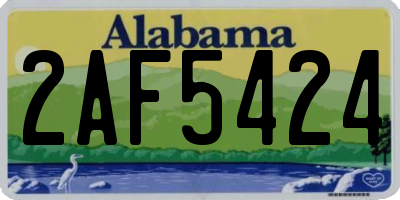 AL license plate 2AF5424
