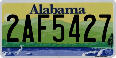 AL license plate 2AF5427