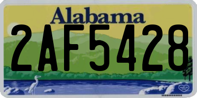 AL license plate 2AF5428