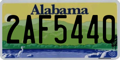 AL license plate 2AF5440