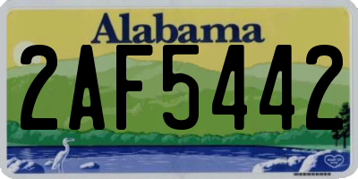 AL license plate 2AF5442