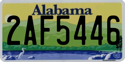 AL license plate 2AF5446