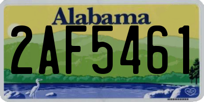 AL license plate 2AF5461